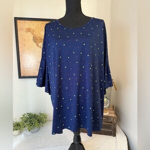 Love Ryan confetti blouse 1X